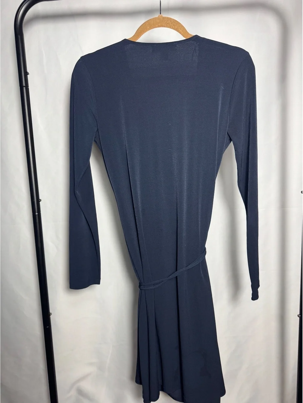 Michael Kors Navy Blue Long Sleeve Wrap Dress Size Small